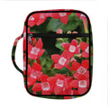 Red Bouvardia Print Front Pocket Bible Bag