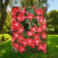 Red Bouvardia Print Garden Flag