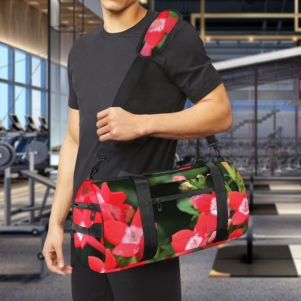Red Bouvardia Print Gym Bag