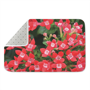 Red Bouvardia Print Indoor Door Mat