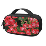 Red Bouvardia Print Insulin Cooler Travel Case