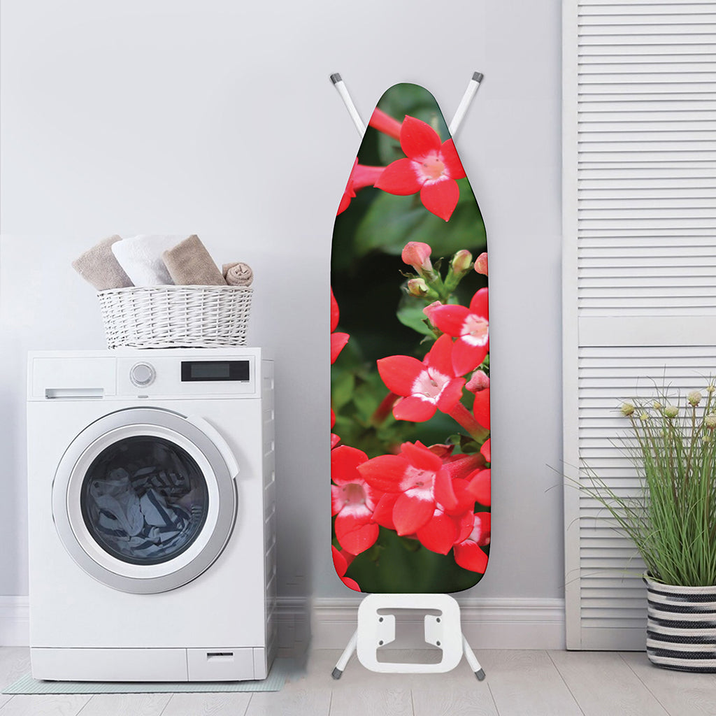 Red Bouvardia Print Ironing Board Cover