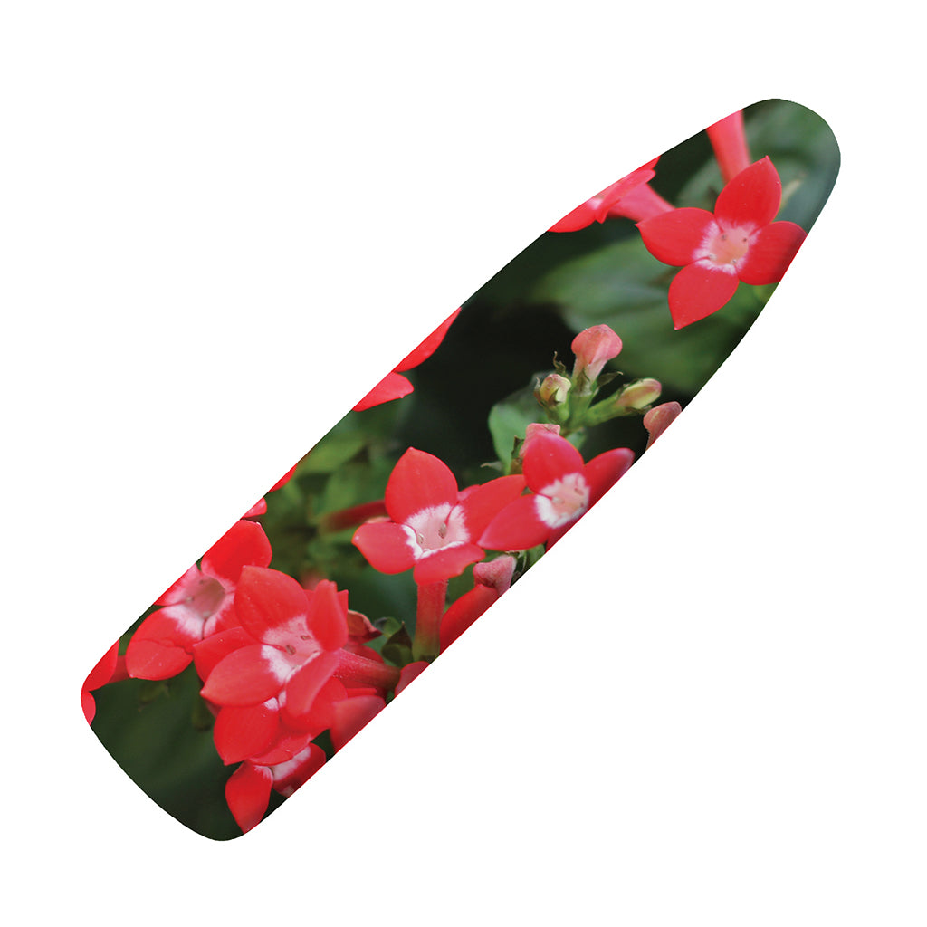 Red Bouvardia Print Ironing Board Cover