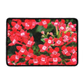 Red Bouvardia Print Kitchen Mat