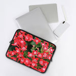 Red Bouvardia Print Laptop Sleeve