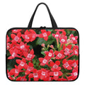 Red Bouvardia Print Laptop Sleeve With Handle