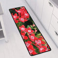 Red Bouvardia Print Long Kitchen Mat