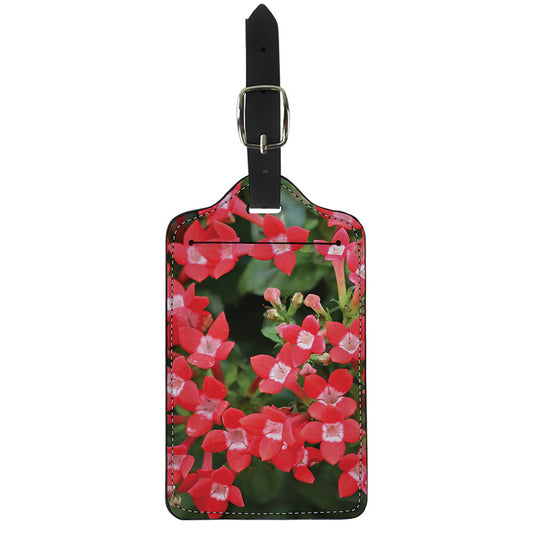 Red Bouvardia Print Luggage Tag