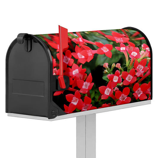 Red Bouvardia Print Mailbox Cover