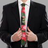 Red Bouvardia Print Necktie