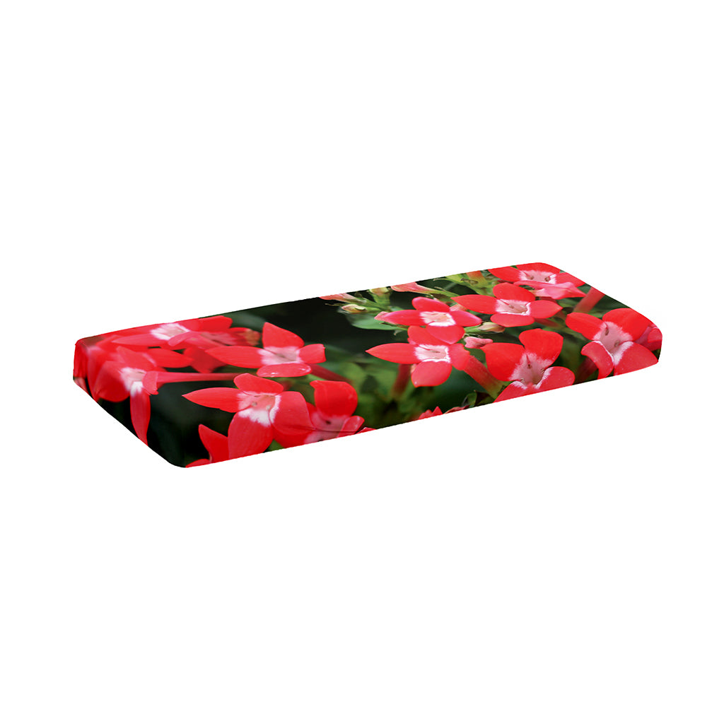 Red Bouvardia Print Piano Keyboard Cover