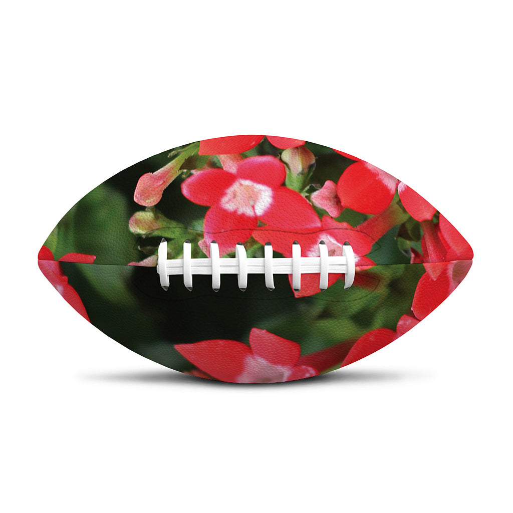 Red Bouvardia Print Rugby Ball