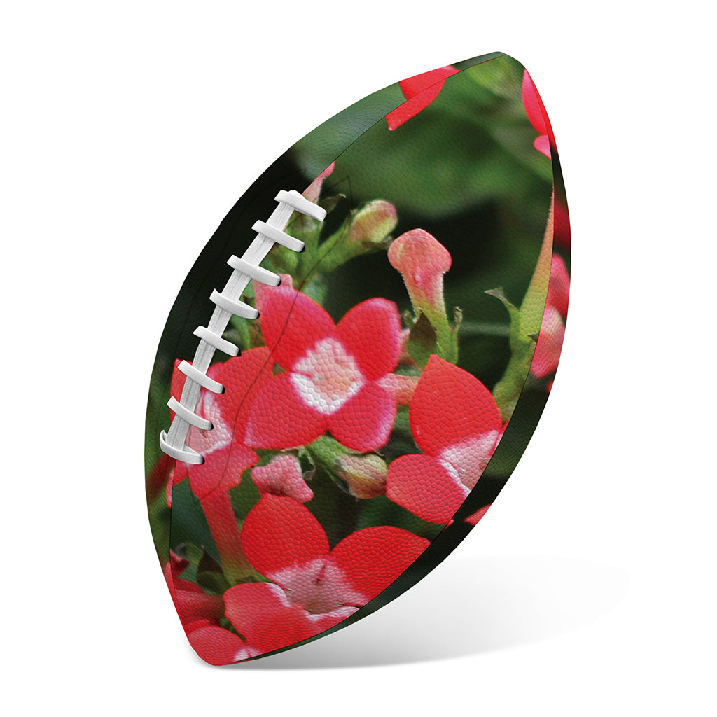 Red Bouvardia Print Rugby Ball