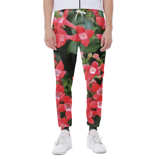 Red Bouvardia Print Scuba Joggers