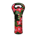 Red Bouvardia Print Single Neoprene Wine Tote