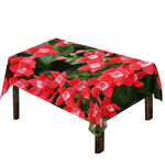Red Bouvardia Print Tablecloth