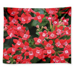Red Bouvardia Print Tapestry