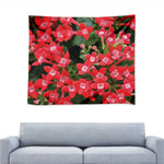 Red Bouvardia Print Tapestry