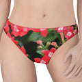 Red Bouvardia Print Women's Thong