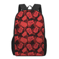 Red Boxing Gloves Pattern Print 17 Inch Backpack