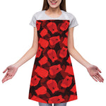 Red Boxing Gloves Pattern Print Adjustable Apron