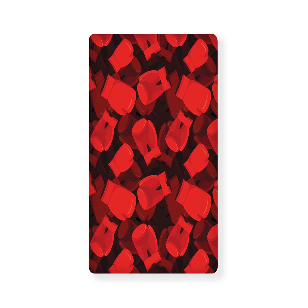 Red Boxing Gloves Pattern Print Baby Crib Sheet