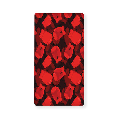 Red Boxing Gloves Pattern Print Baby Crib Sheet