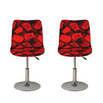 Red Boxing Gloves Pattern Print Bar Stool Covers