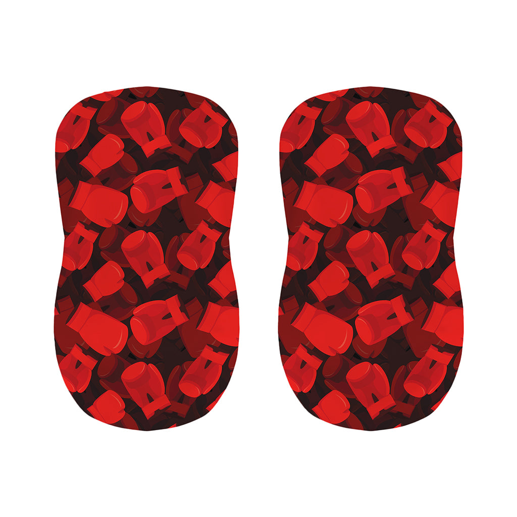 Red Boxing Gloves Pattern Print Bar Stool Covers