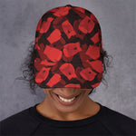 Red Boxing Gloves Pattern Print Baseball Cap