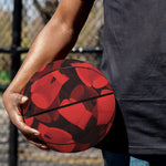 Red Boxing Gloves Pattern Print Basketball