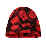 Red Boxing Gloves Pattern Print Beanie