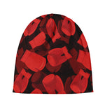 Red Boxing Gloves Pattern Print Beanie