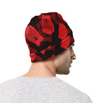 Red Boxing Gloves Pattern Print Beanie
