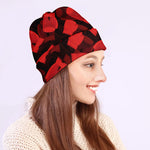 Red Boxing Gloves Pattern Print Beanie