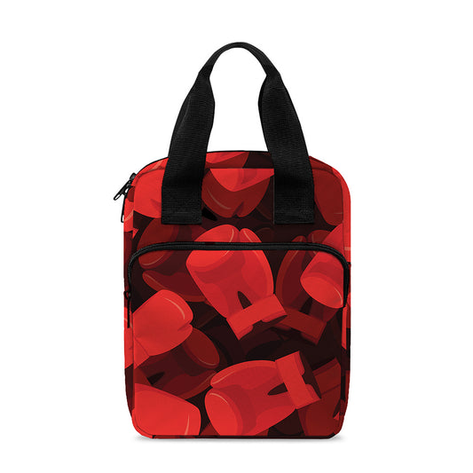 Red Boxing Gloves Pattern Print Bible Tote Bag