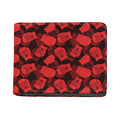 Red Boxing Gloves Pattern Print Bifold Wallet
