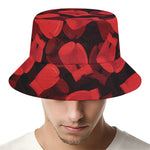 Red Boxing Gloves Pattern Print Bucket Hat