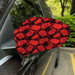 Red Boxing Gloves Pattern Print Car Side Mirror Covers