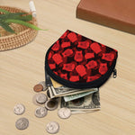Red Boxing Gloves Pattern Print Coin Purse