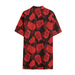 Red Boxing Gloves Pattern Print Cotton Hawaiian Shirt
