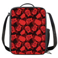 Red Boxing Gloves Pattern Print Crossbody Lunch Bag