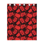 Red Boxing Gloves Pattern Print Curtain
