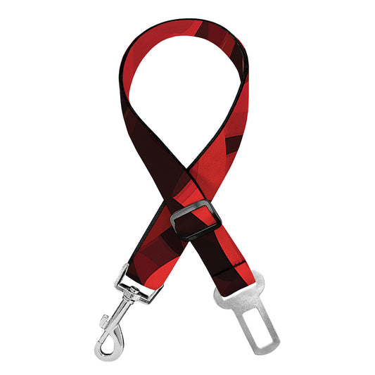 Red Boxing Gloves Pattern Print Dog Seat Belt