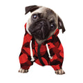 Red Boxing Gloves Pattern Print Dog Zip Up Hoodie