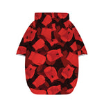 Red Boxing Gloves Pattern Print Dog Zip Up Hoodie