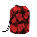 Red Boxing Gloves Pattern Print Drawstring Makeup Bag