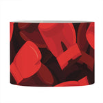 Red Boxing Gloves Pattern Print Drum Lamp Shade