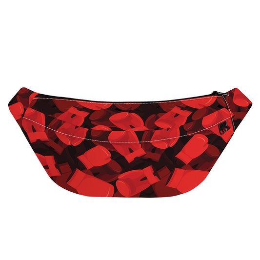 Red Boxing Gloves Pattern Print Fanny Pack