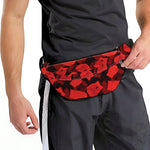 Red Boxing Gloves Pattern Print Fanny Pack
